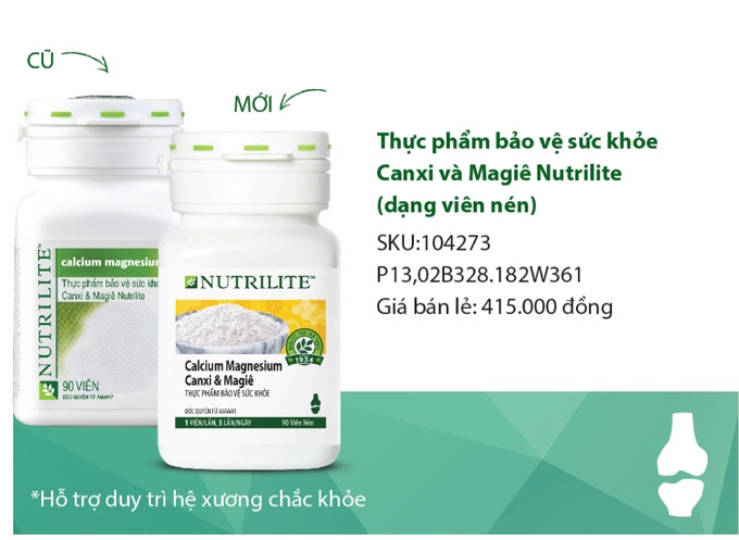 thực phẩm bảo vệ sức khỏe Canxi và Magie Nutrilite bán giá rẻ