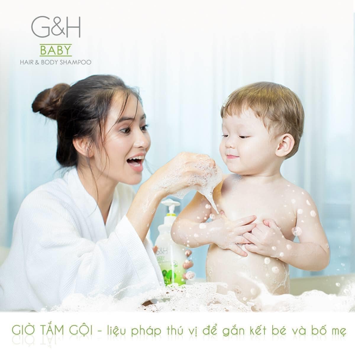 Sữa tắm gội em bé G&H Baby giúp bé tránh được các tình trạng khô da.